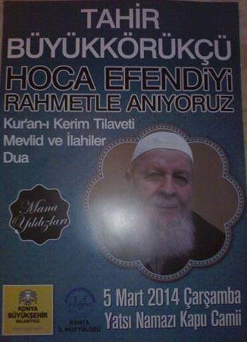 Tahir Büyükkörükçü Hocaefendiyi Rahmetle anıyoruz.